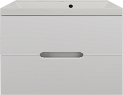 Style Line Тумба с кварцевой раковиной жасмин Матис 70 подвесная белая матовая – фотография-1